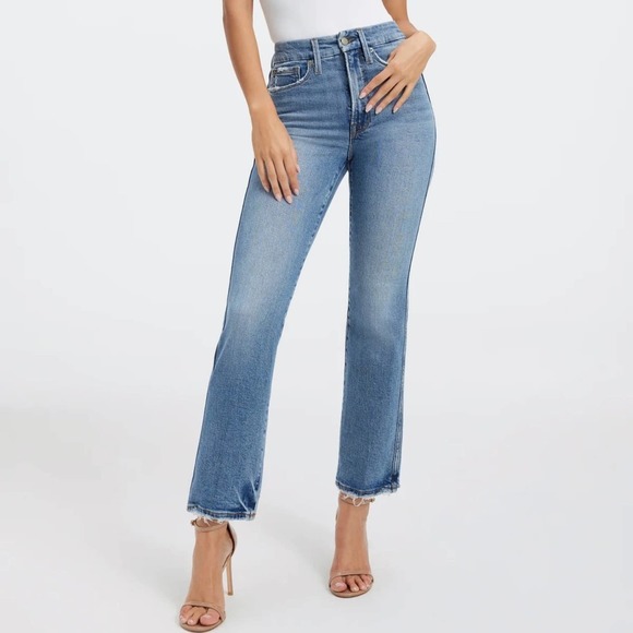 Good American Denim - NWT Good American Good Curve Straight Super High Rise Blue Jeans